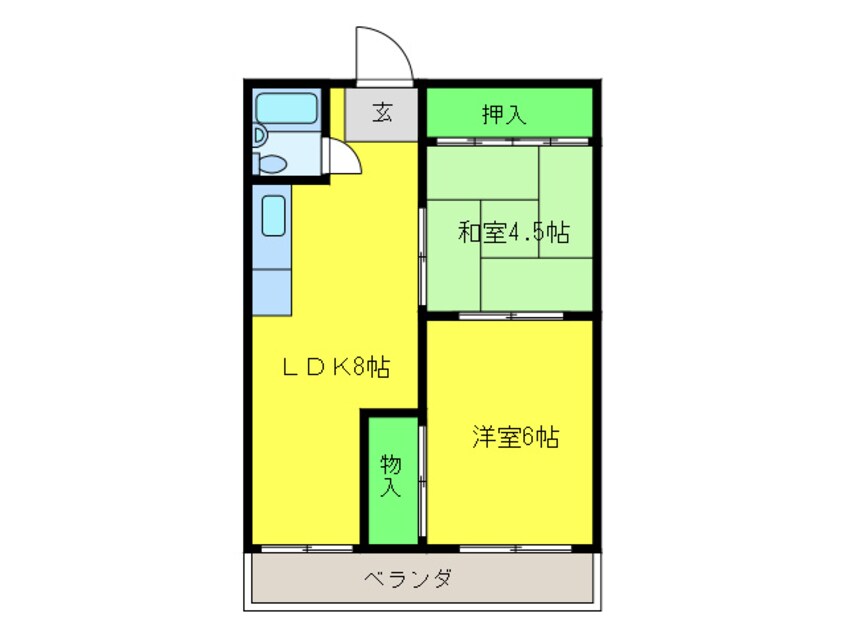 間取図 シャト－イワサキ