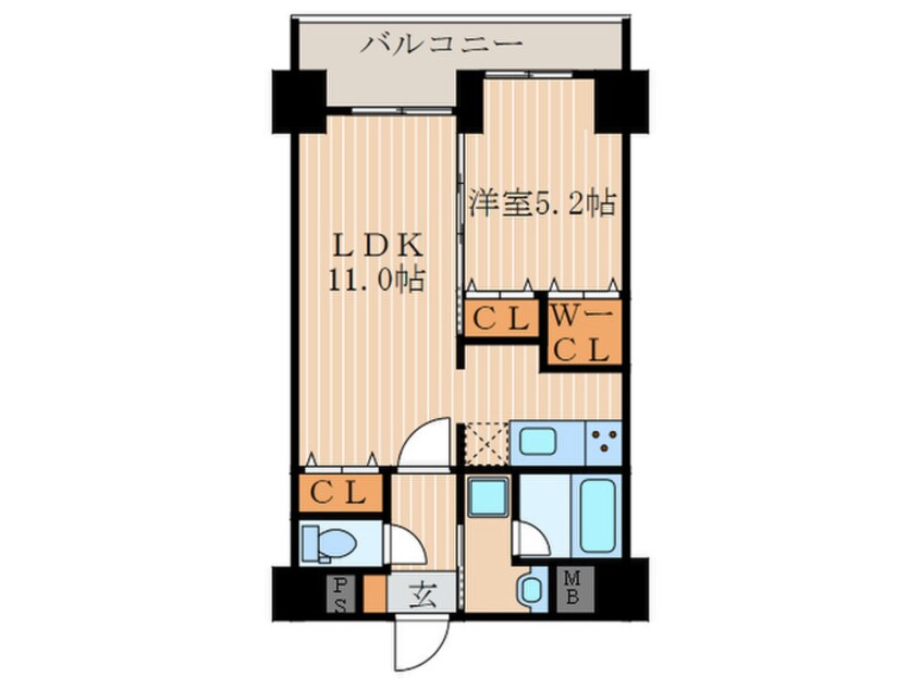 間取図 ルーエ五条堀川