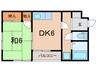 マノワールⅠ 1DKの間取り