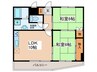 ハイツ若林 2LDKの間取り