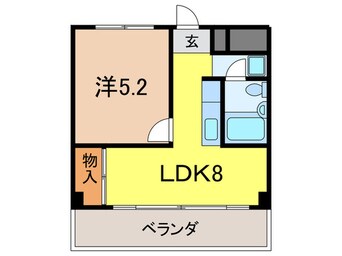 間取図 ﾍﾞｯｻｰﾎﾞｰﾈﾝ芦屋