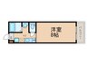 アクアフロント梅小路 1Kの間取り