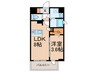 ワールドアイ大阪城EASTⅢ(307) 1LDKの間取り