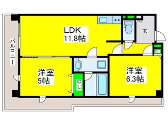 間取図 プレステージ11番館