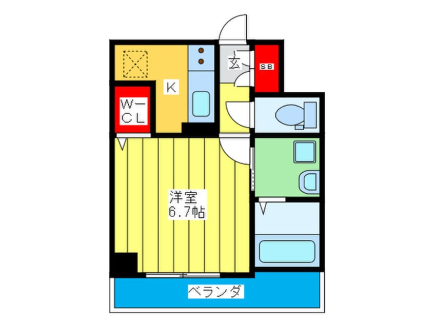間取図 ﾗﾗﾌﾟﾚｲｽ　ｻﾞ・京橋ｽﾃﾗ(208)