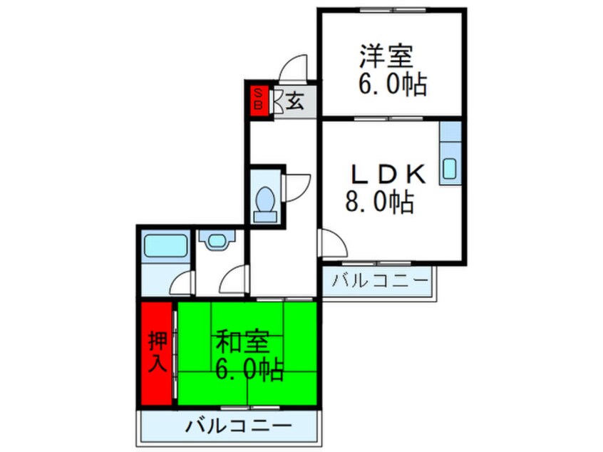 間取図 ハイツ寺庄