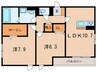 Dear　Court 2LDKの間取り