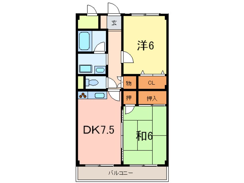 間取図 グロ－リ－甲南