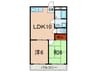 ハイツ菊水 2LDKの間取り