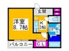 フジパレス堺東雲Ⅲ番館 1Kの間取り