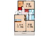 グラシアスⅡ 2LDKの間取り