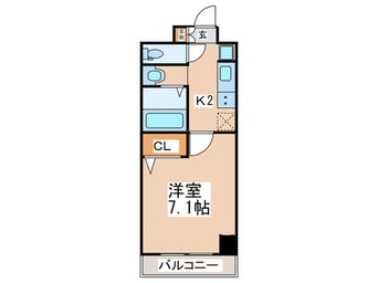 間取図 ジュネーゼグラン弁天町（1102）