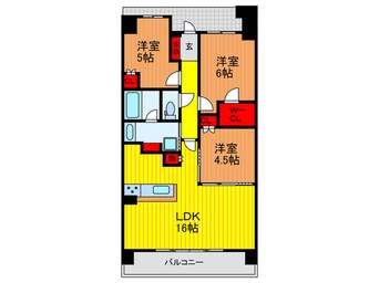 間取図 パークホームズLaLa門真（507）