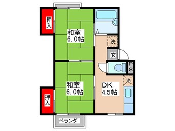 間取図 ルナハイツ・フィット８