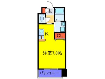 間取図 ライジングコ－ト姫島駅前(306)