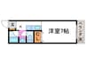 ユニメント桂 1Kの間取り