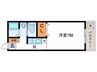 ユニメント桂 1Kの間取り