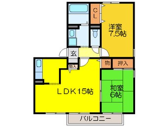 間取図 フロ－ラ志紀Ａ棟