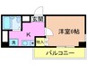 フロ－ル中山手 1Kの間取り