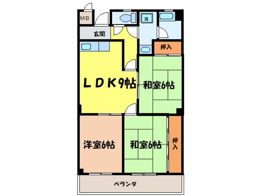 間取図 ヴィラ谷内