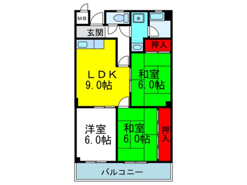 間取図 ヴィラ谷内