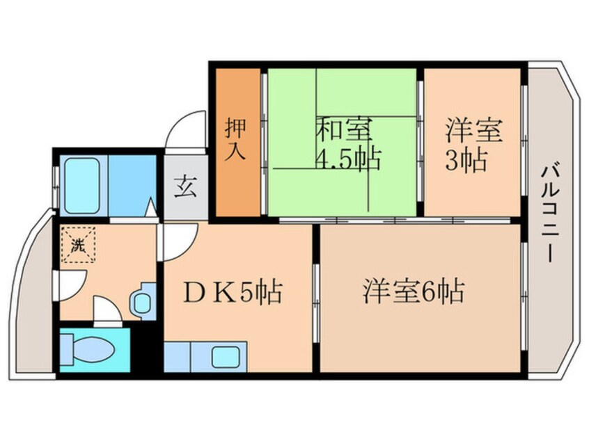 間取図 ハイツクロ－バ－