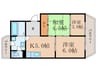 ハイツクロ－バ－ 3Kの間取り