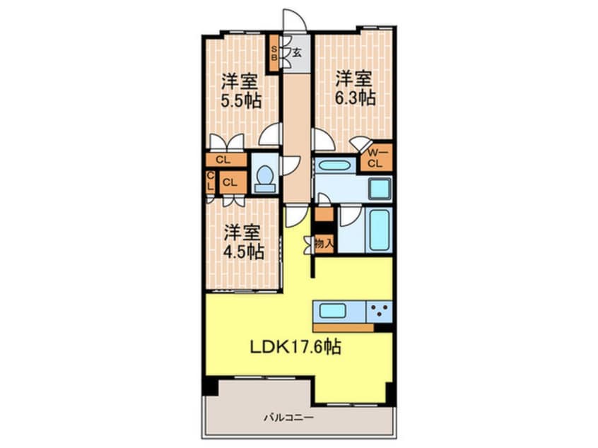 間取図 パークシュロス芦屋