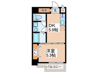 間取図 クローバー・グランツ北野田