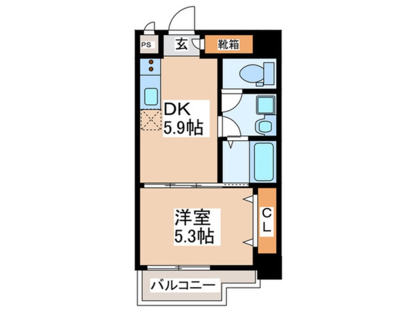 間取図 クローバー・グランツ北野田