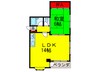 フォンタル堺東 1LDKの間取り