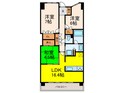 ﾛｰﾚﾙｺｰﾄ宝塚武庫川町（903）の間取図