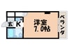MAYUMIサンフィールド 1Kの間取り