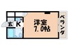 MAYUMIサンフィールド 1Kの間取り