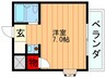 MAYUMIサンフィールド 1Rの間取り