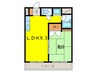 サウス仁川 1LDKの間取り