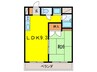 サウス仁川 1LDKの間取り