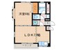 ポールドエスカール 1LDKの間取り