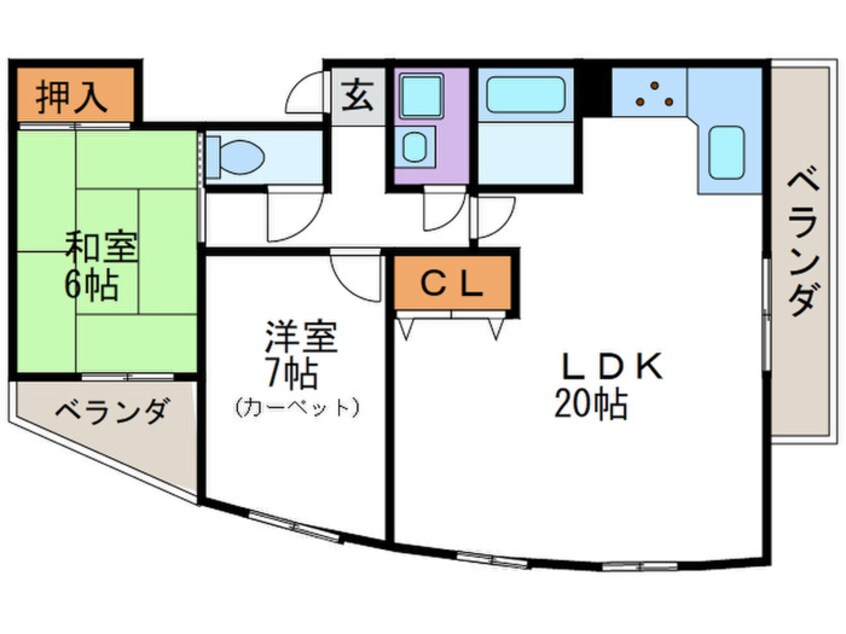 間取図 サンホ－ハイツ