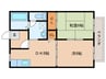 クレール西二見 2DKの間取り