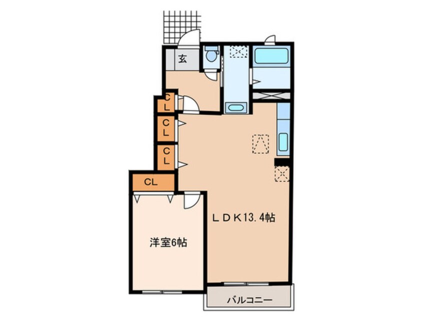 間取図 ｸﾗｳﾝﾋﾙｽﾞ有瀬