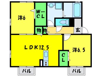 間取図 クレ－ルＫ