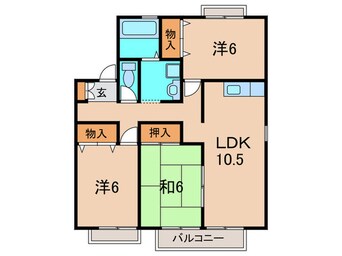 間取図 グリ－ンパ－ク鴻池Ｂ棟