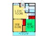 ハ－モニ－ライフ春日 2LDKの間取り