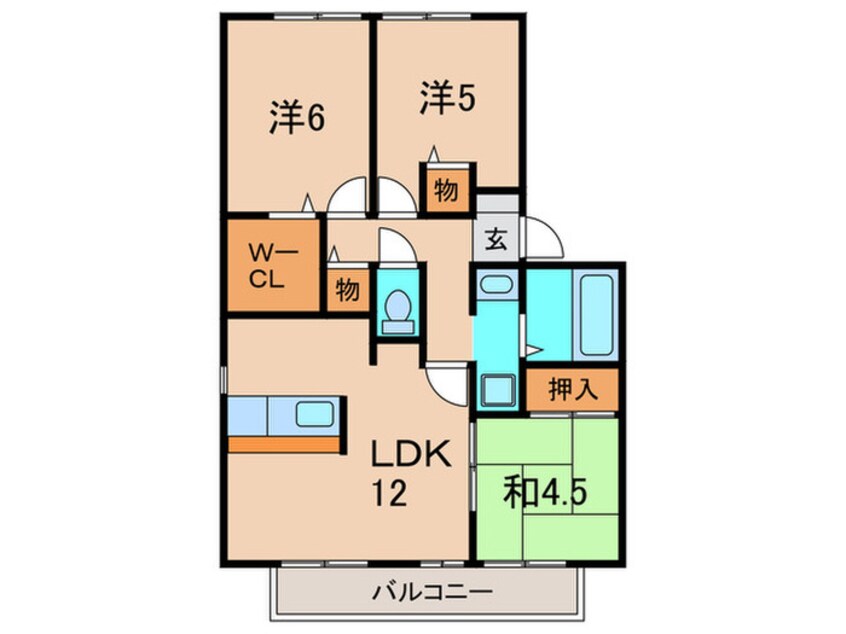 間取図 グリ－ンパ－ク鴻池Ｃ棟