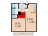 Inoris 1LDKの間取り