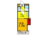 エトア－ル吉田 1DKの間取り
