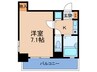 エバースクエア同心 1Kの間取り