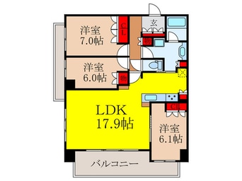 間取図 ﾕﾆﾊｲﾑｴｸｼｱ池田城山（２０４）