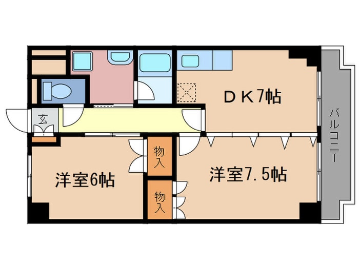 間取り図 カルテットKOBORI　D棟